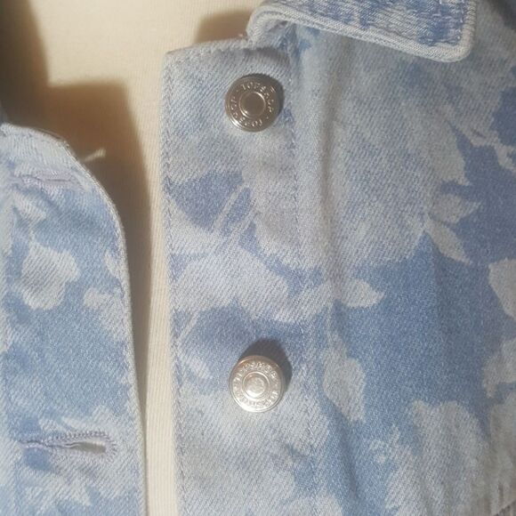 TOPSHOP Moto Jean Jacket - Size 10 - Picture 3 of 7